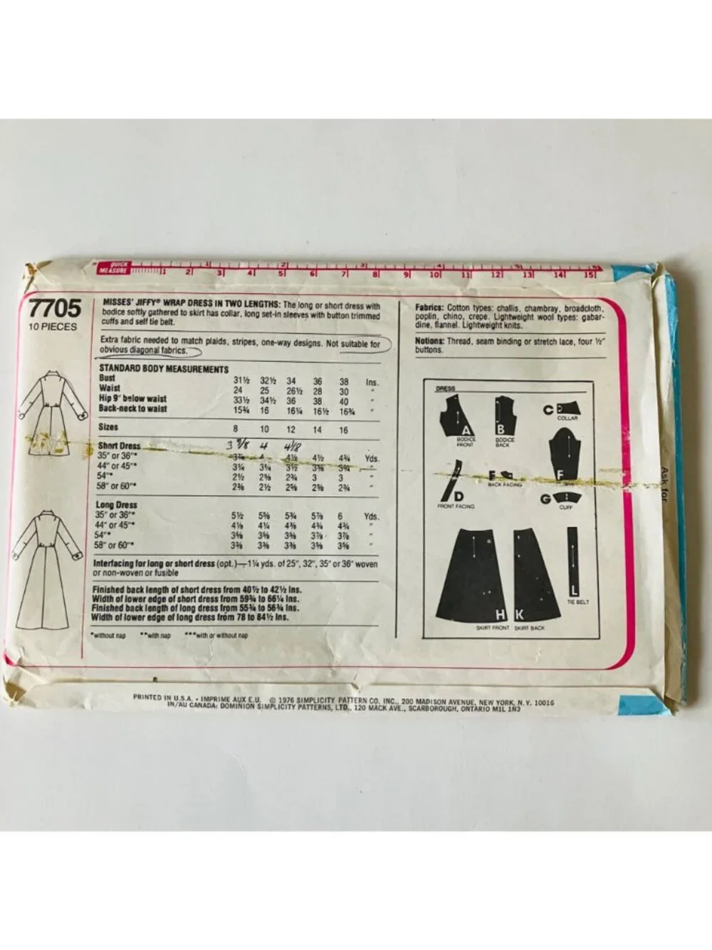 Simplicity 7705 ©1976